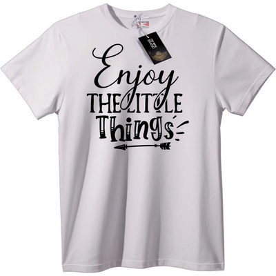 NOONEBRAND Тениска Наслаждавай се на Малките Неща - 2XL, Black