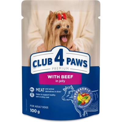 Club4Paws Premium Adult S hovězím masem v želé 100 g