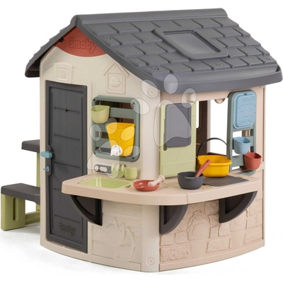 Smoby Domček so zvončekom pri dverách Mud Cooking House Life s pracovným pultom