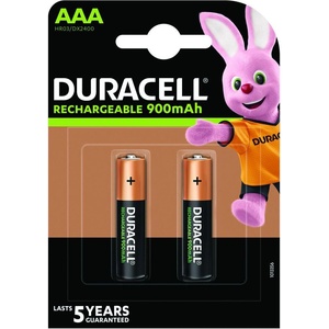 Duracell Акумулаторна батерия DURACELL R03 AAA, 900mAh NiMH, 1.2V, 2 бр. в опаковка (DUR-BR-AAA-900MAH-2PK) - topmall