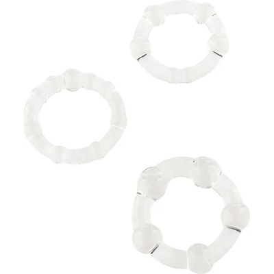 Scala Stay Hard Cock Rings - Set Cock Rings Transparent 3 Pcs