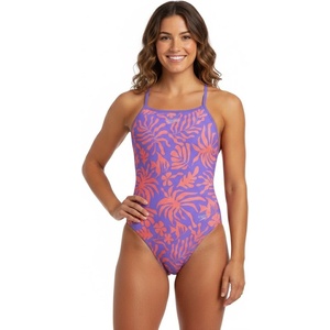 Speedo printed web back purple / pink xs - uk30