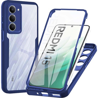Techsuit Калъф + протектор - Techsuit ColorVerse 360 Series - Xiaomi Redmi 15 4G / Redmi 15 5G - Син