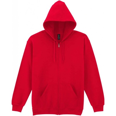 unisex mikina na zip HEAVY BLEND červená