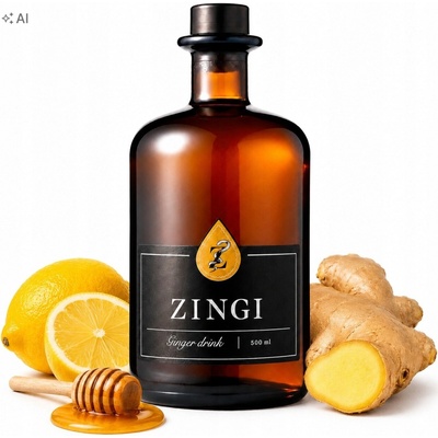 Zingi Nealkoholický zázvorový nápoj 0,0% alk. nepasterizovaná edícia 0,5 l