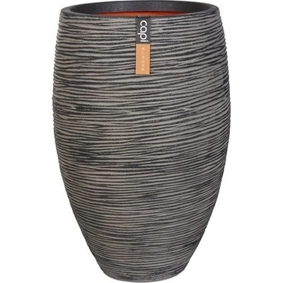 Capi Květináč kulatý Rib NL 38 x 58 cm antracit