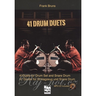 41 DRUM DUETS by Frank Bruns + CD bicí souprava + malý buben