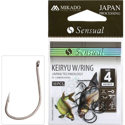 MIKADO HOOK SENSUAL KEIRYU W/RING BN vel.6 10 ks