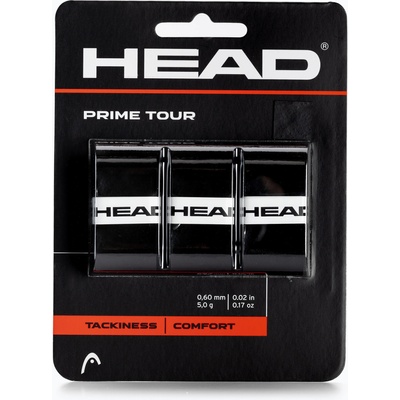 HEAD Prime Tour 3 бр. тенис обвивки Black 285621