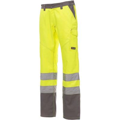 Payper Pracovné nohavice CHARTER fluorescenčná žltá / steel sivá