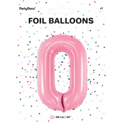 Party Deco FB1P 0 081 Fóliový balón Číslo ružový 86cm 0