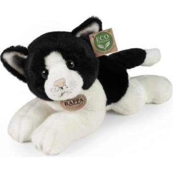 Rappa Плюшена котка бяло-черна лежаща 30 см eco-friendly