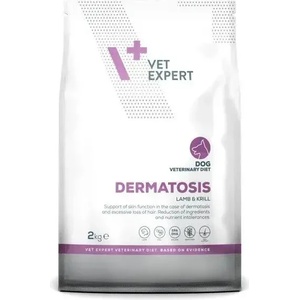 VetExpert Vet Expert Dermatosis dog lamb & krill - намалява непоносимостта към съставки и хранителни вещества и подпомага функциите на кожата при дерматози и прекомерен косопад 2kg