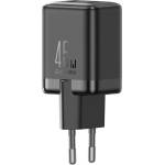 JOYROOM Захранване за ел. мрежа с 2xUSB-C изход с технология за бързо зареждане - Joyroom GaN Dual USB-C Fast Wall Charger 45W (черен) (JR-TCG17)