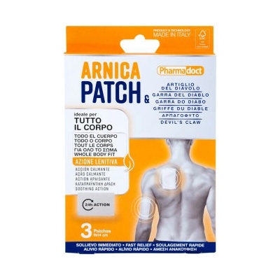 Pharmadoct Patch Arnica Náplasti na zmiernenie bolesti 3 ks 9 x 14 cm
