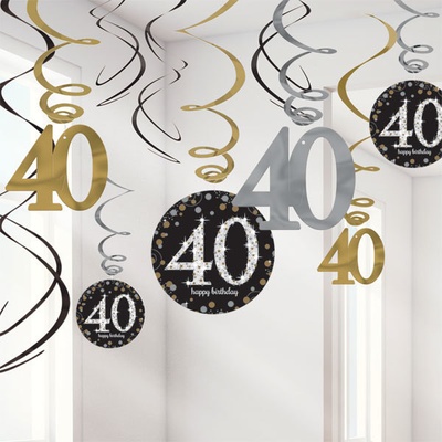 Závesná dekorácia špirálky 40-tka