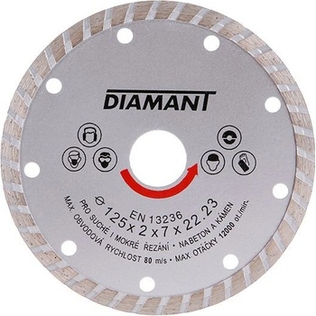 DIAMANT kotúč diamantový 125mm TURBO