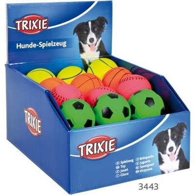 Trixie Sortiment neonových míčů, mechová guma 7 cm