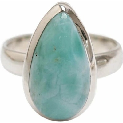 Nefertitis Larimar prsten stříbro R4157
