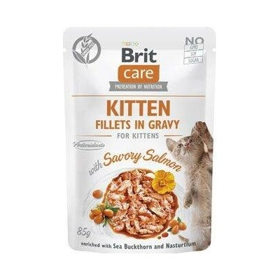 Brit Care Cat Fillets in Gravy Savory Salmon 3 x 85 g