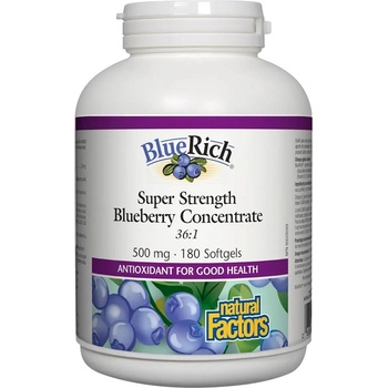 Natural Factors Super Strength Blueberry Concentrate 500 mg, 180 Softgels
