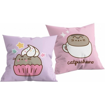 Halantex Obojstranný vankúš Pusheen motív Catpusheeno & Cupcake 40x40