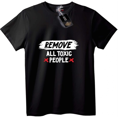 NOONEBRAND Тениска Премахни токсичните хора - 5XL, Black