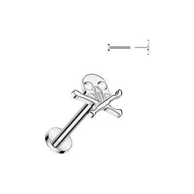 Šperky4U piercing do brady PUSH IN labreta titan TIT1332