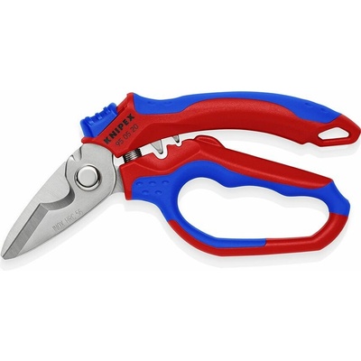 KNIPEX 95 05 20 SB Úhlové elektrikářské nůžky s vícesložkovými návleky, zesílenými skelným vláknem leštěno do vysokého lesku 160 mm – Zboží Dáma