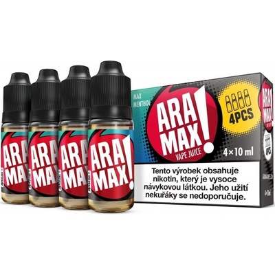 Aramax 4Pack Max Menthol 4 x 10 ml 12 mg – Zboží Mobilmania