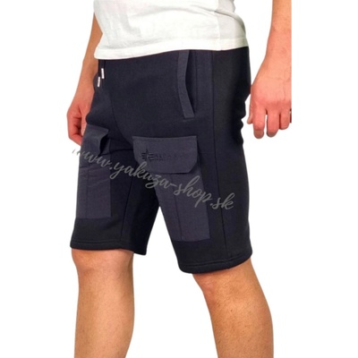 Alpha Industries Sweat Nylon Cargo short black pánske šortky čierna