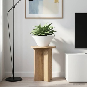 vidaXL Стойка за растения 2 бр. Дъб артизан Ø29, 5 x 40 см (899743)