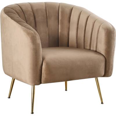 Kondela Bagy hnedá Velvet látka / gold chróm-zlatý