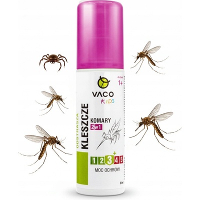 Vaco Dětský spray proti komárům a klíšťatům pro děti od 1 roku 80 ml