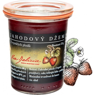 Via Delicia Ovocný džem jahoda 175 g