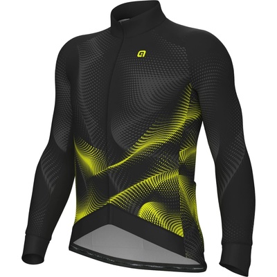 Alé Мъжка фланелка с дълъг ръкав за колоездене Alé Pragma Cosmic L/S Jersey Cycling jersey - Black (056-3803-0114)