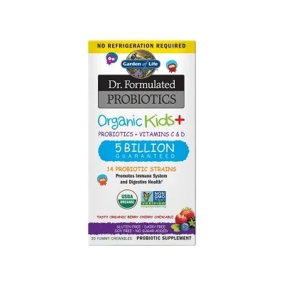 Garden of Life д-р Формулирани органични пробиотици за деца, горски плодове, 30 бр