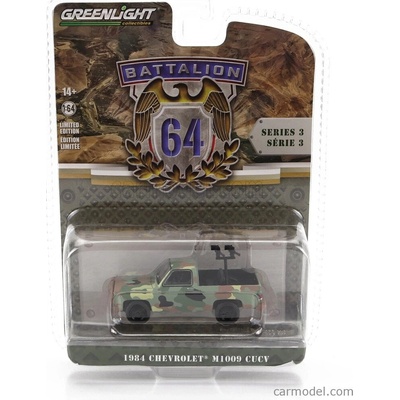 Greenlight Chevrolet M1009 Pick-up Cucv Us Army 1984 Vojenská Kamufláž 1:64