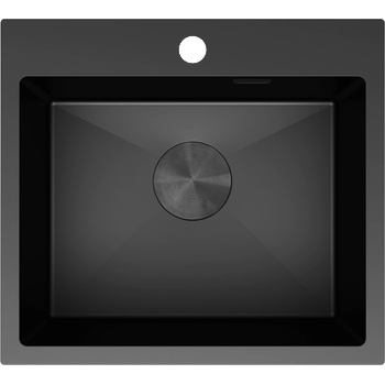 Mexen Solix мивка от неръждаема стомана с 1 камера 500 x 450 мм, черна - 6402501000-70 (6402501000-70)