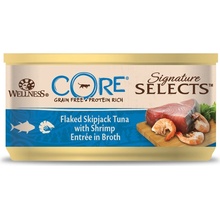 Wellness Core Signature Selects Flaked Skipjack Tuna with Shrimp Entrée in Broth 79 g