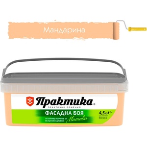 ПРАКТИКА ФАСАДНА БОЯ ПРАКТИКА МЕГАХИМ 4.5кг МАНДАРИНА (10-01413)