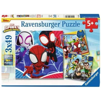 Image 1 of Ravensburger Puzzle Ravensburger Spidey's Adventures 3x49pc