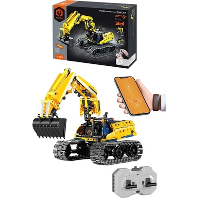MECHANICAL MASTER - Stavebnice 3v1 R/C Stavební stroje & Robot 430 ks