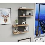 ASIR GROUP Стенна полица DESTAN 65x96x19 cm антрацит/кафява (AS1371)