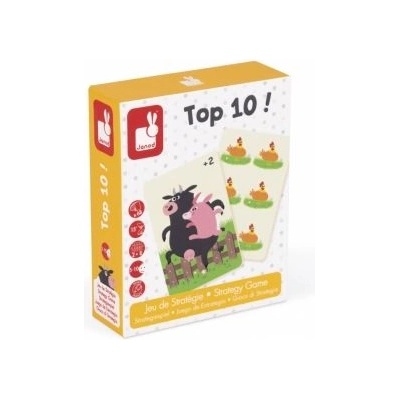 Janod - Стратегическа игра с карти - Топ 10 (J02760)