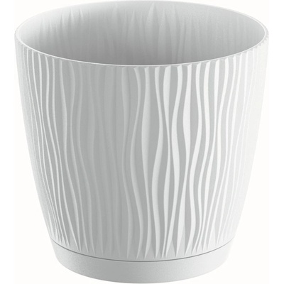 Prosperplast Kvetináč s miskou SANDY P biely 23,9 cm