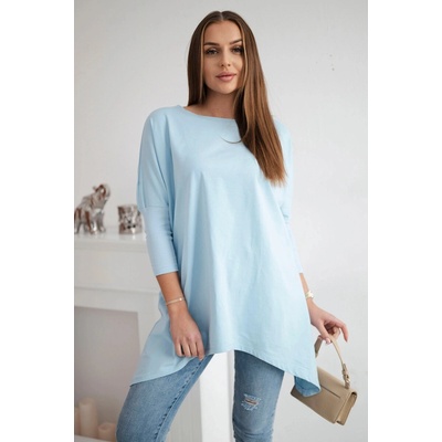 Oversize blouse in azure color svetlomodrá