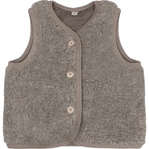 Huttelihut Детски вълнен елек Huttelihut Kid's Vest Wool Teddy Lining Wool vest - Camel Melange - размер 140 (EU) (703-7727-0119)