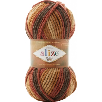 Alize Superlana maxi batik 7784 hnědý melír
