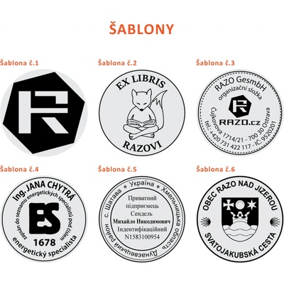 RAZO Štoček do razítka o průměru Ø 42 mm (R-542; R-542D; 4642)